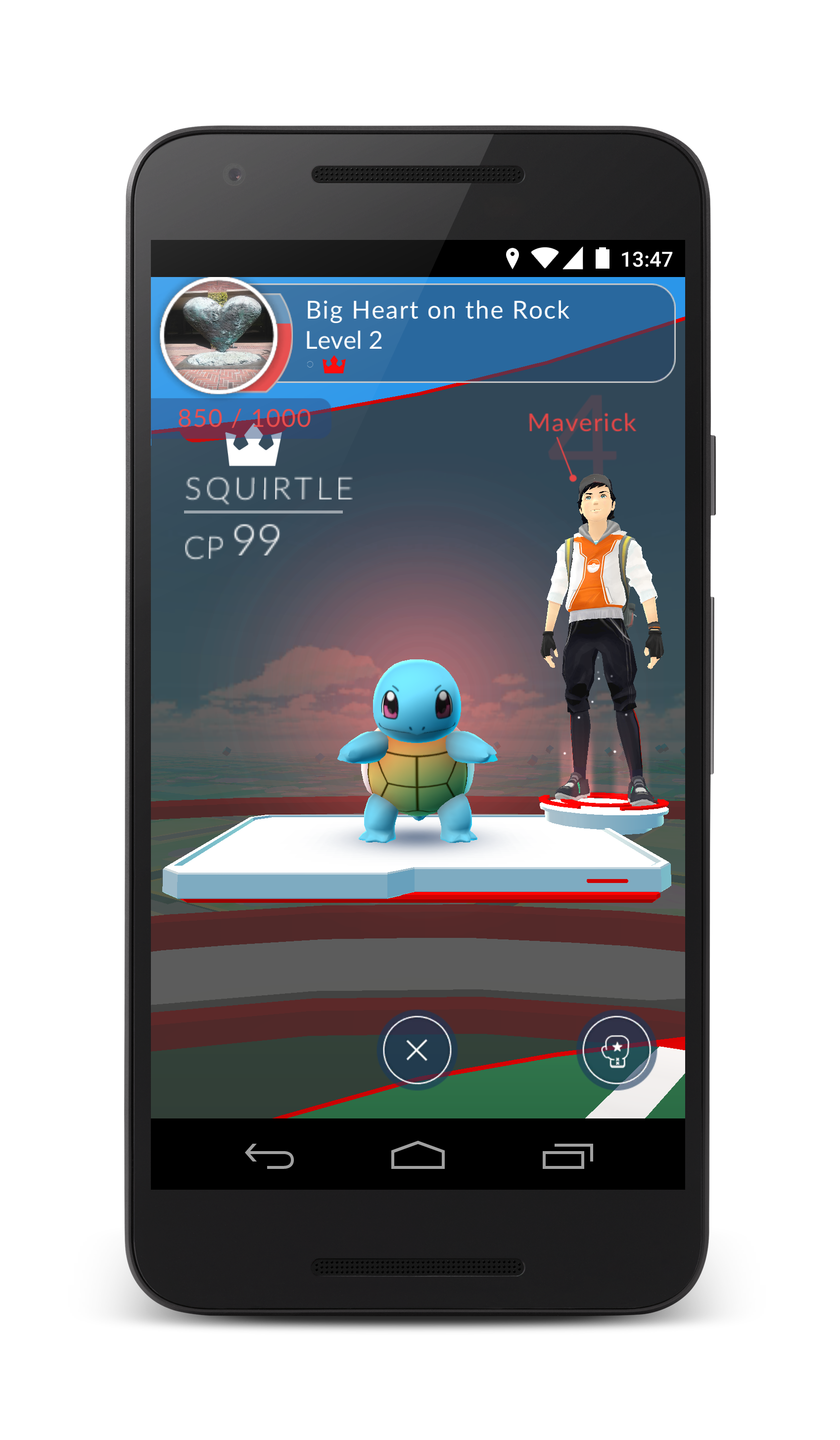 Pokémon GO Gym Screenshot